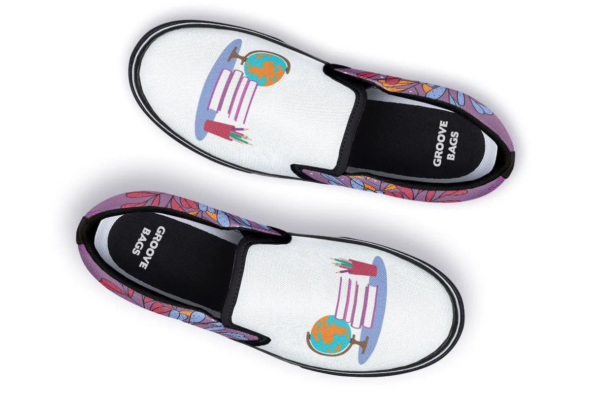 Floral Knowledge Slip-On Shoes