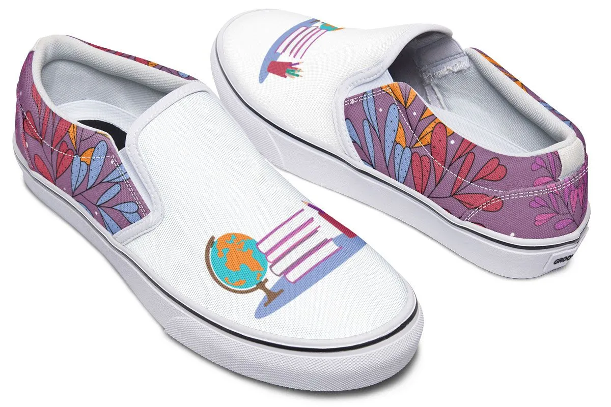 Floral Knowledge Slip-On Shoes