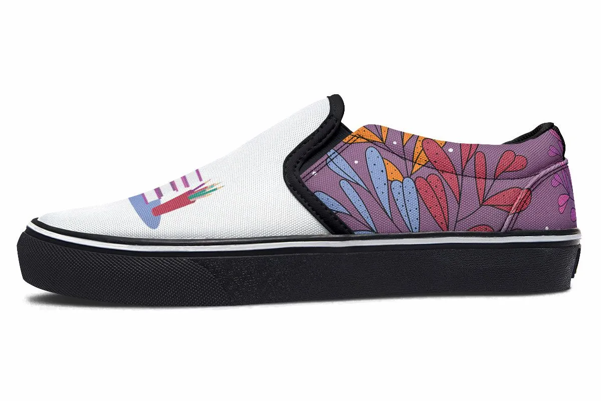 Floral Knowledge Slip-On Shoes