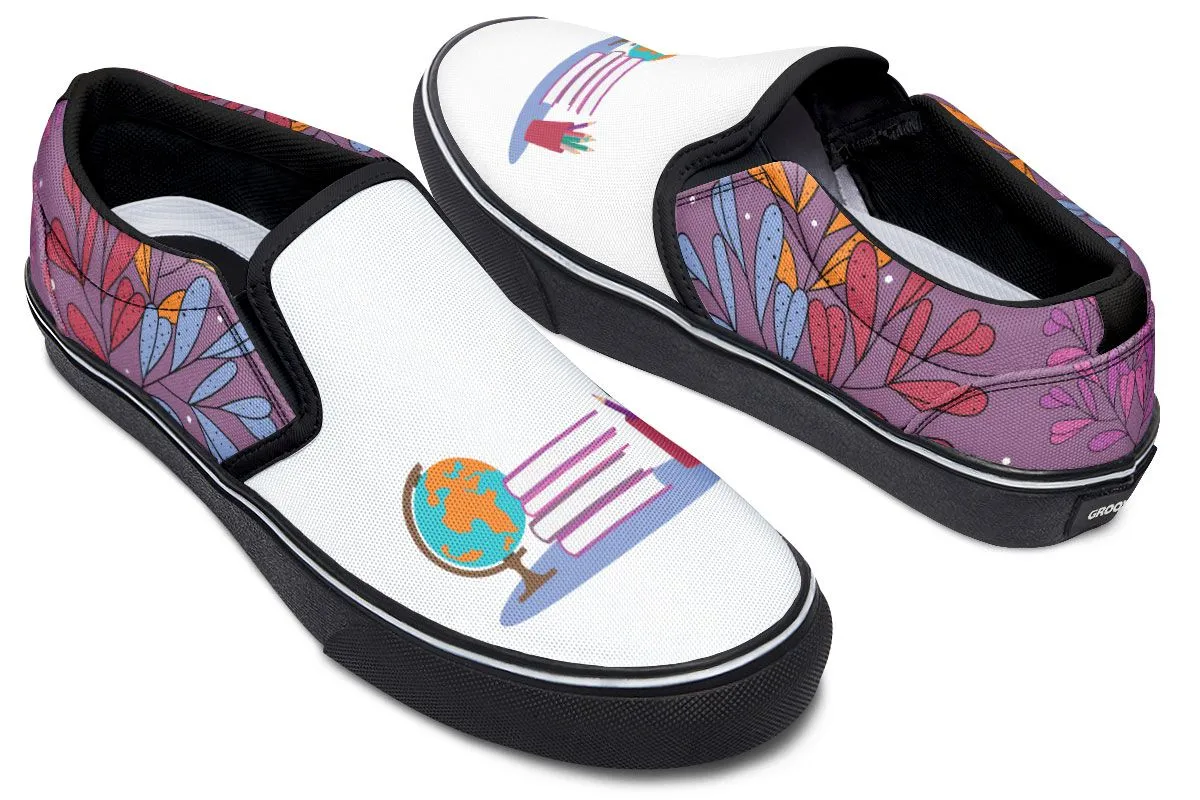 Floral Knowledge Slip-On Shoes