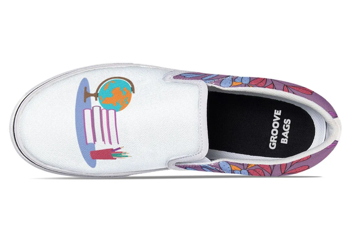Floral Knowledge Slip-On Shoes