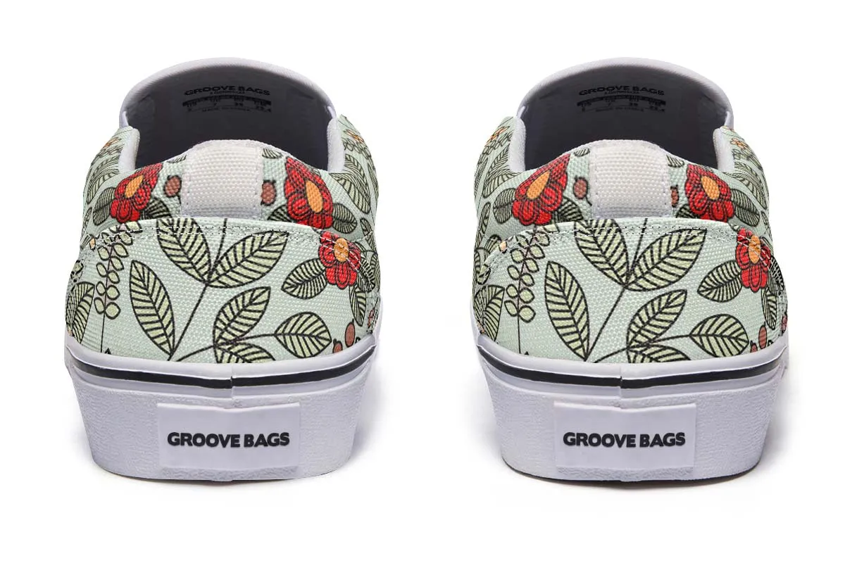 Floral Mountain Range Slip-On Shoes