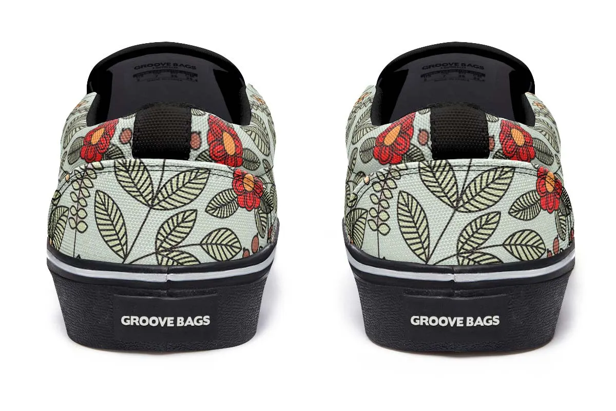 Floral Mountain Range Slip-On Shoes