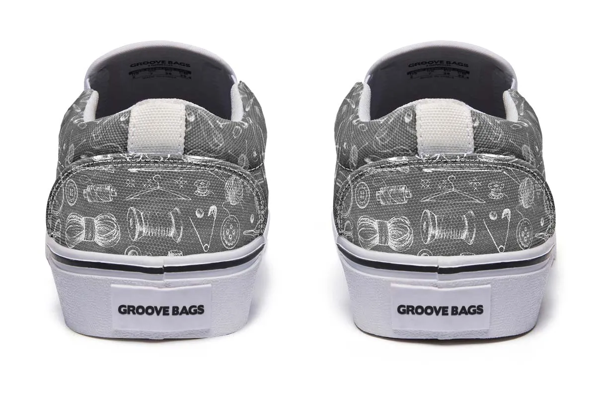 Floral Sewing Slip-On Shoes