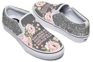 Floral Sewing Slip-On Shoes
