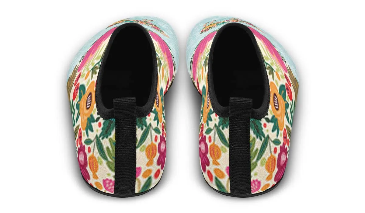 Floral Sheep Aqua Barefoot Shoes