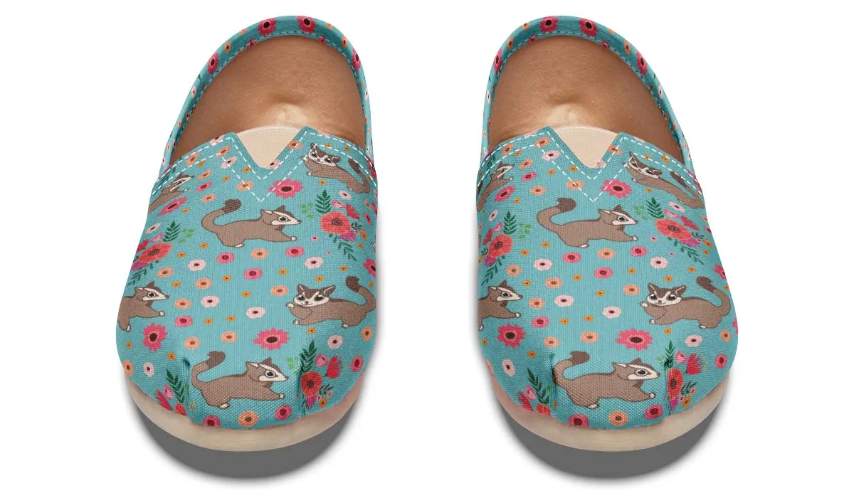 Floral Sugar Glider Pattern Casual Shoes