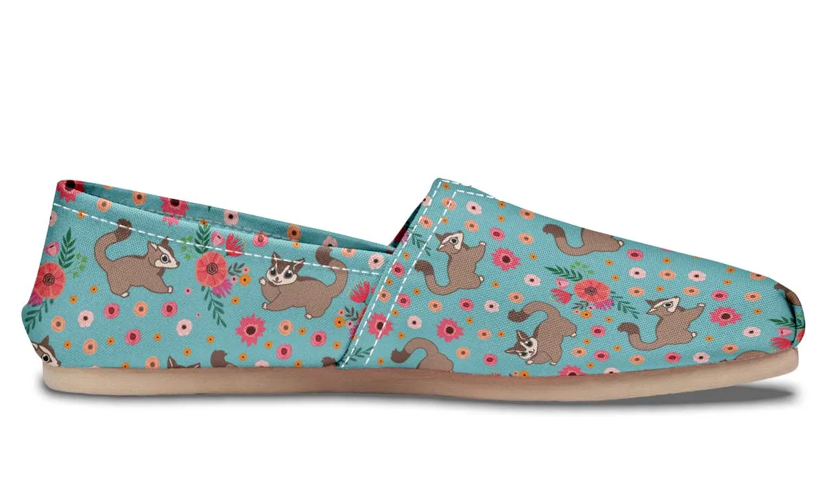 Floral Sugar Glider Pattern Casual Shoes