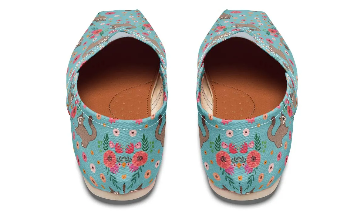 Floral Sugar Glider Pattern Casual Shoes