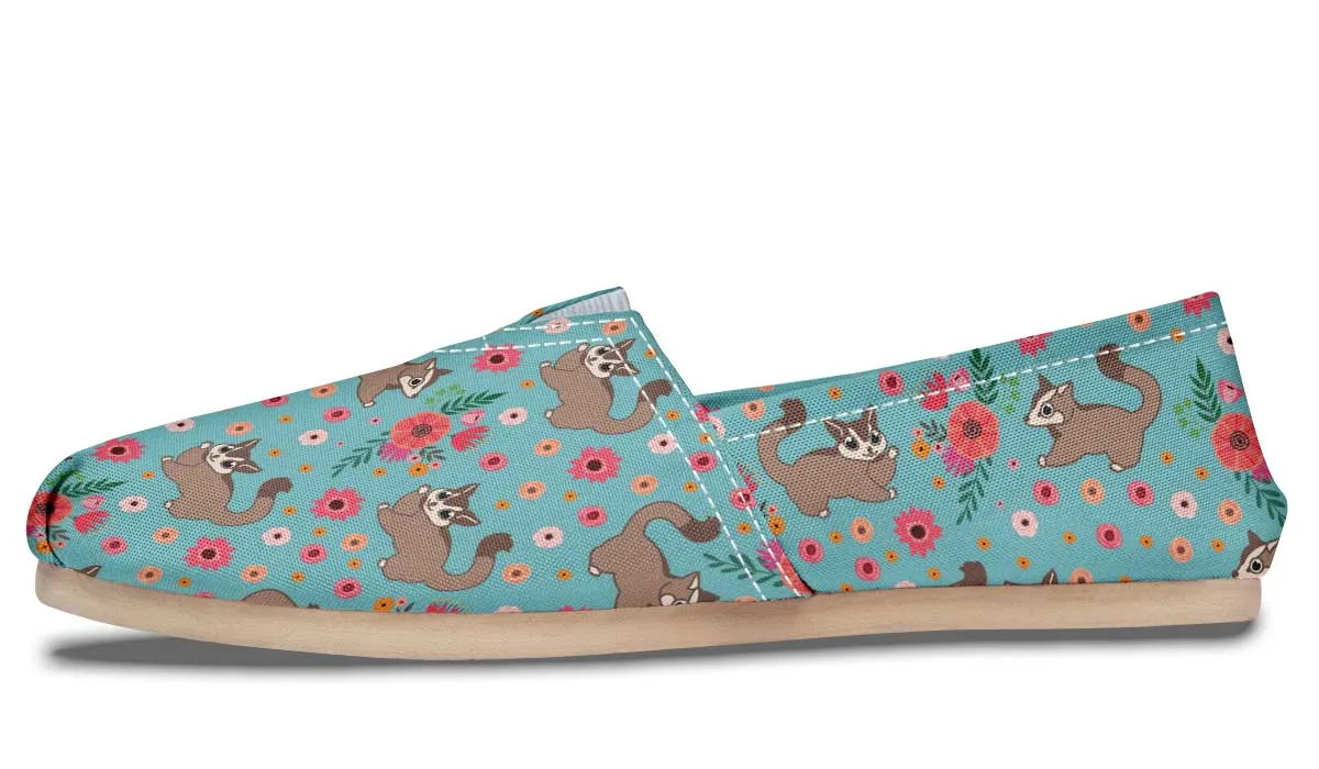 Floral Sugar Glider Pattern Casual Shoes