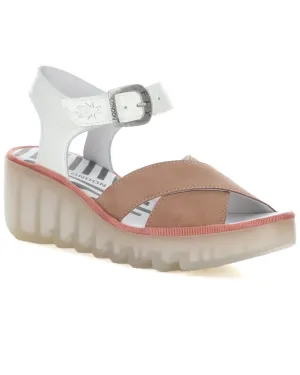 FLY London Bace Suede & Patent Sandal