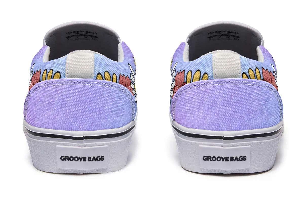 Fun Floral Vizsla Slip-On Shoes