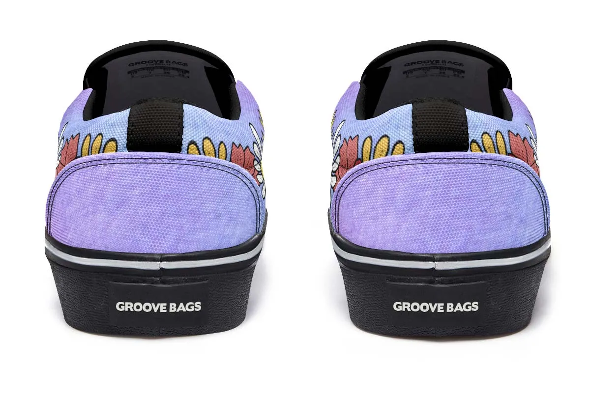 Fun Floral Vizsla Slip-On Shoes