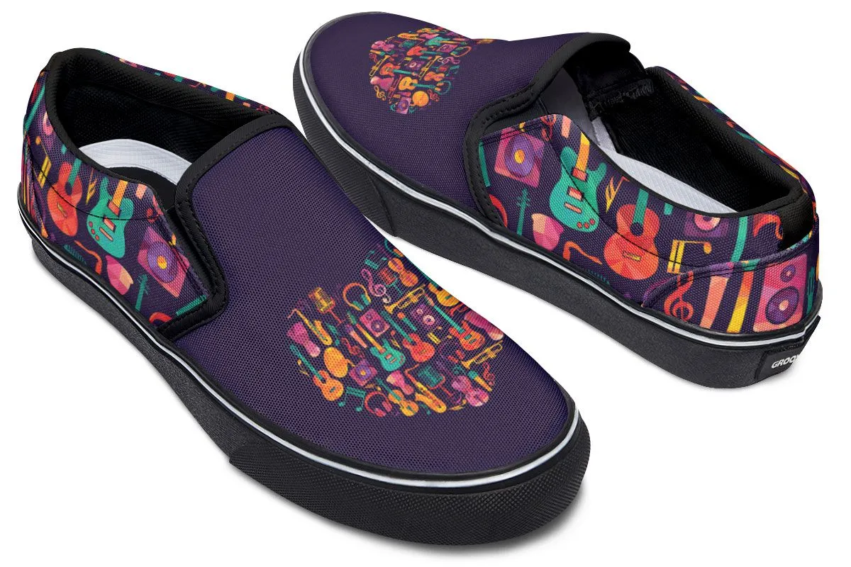 Geometric Music Slip-On Shoes