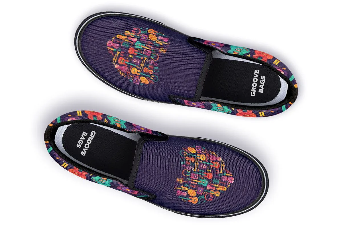 Geometric Music Slip-On Shoes