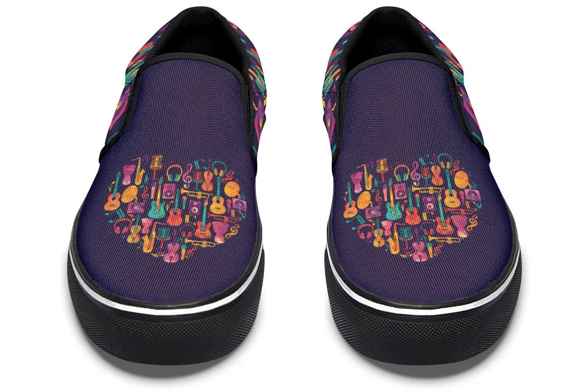 Geometric Music Slip-On Shoes