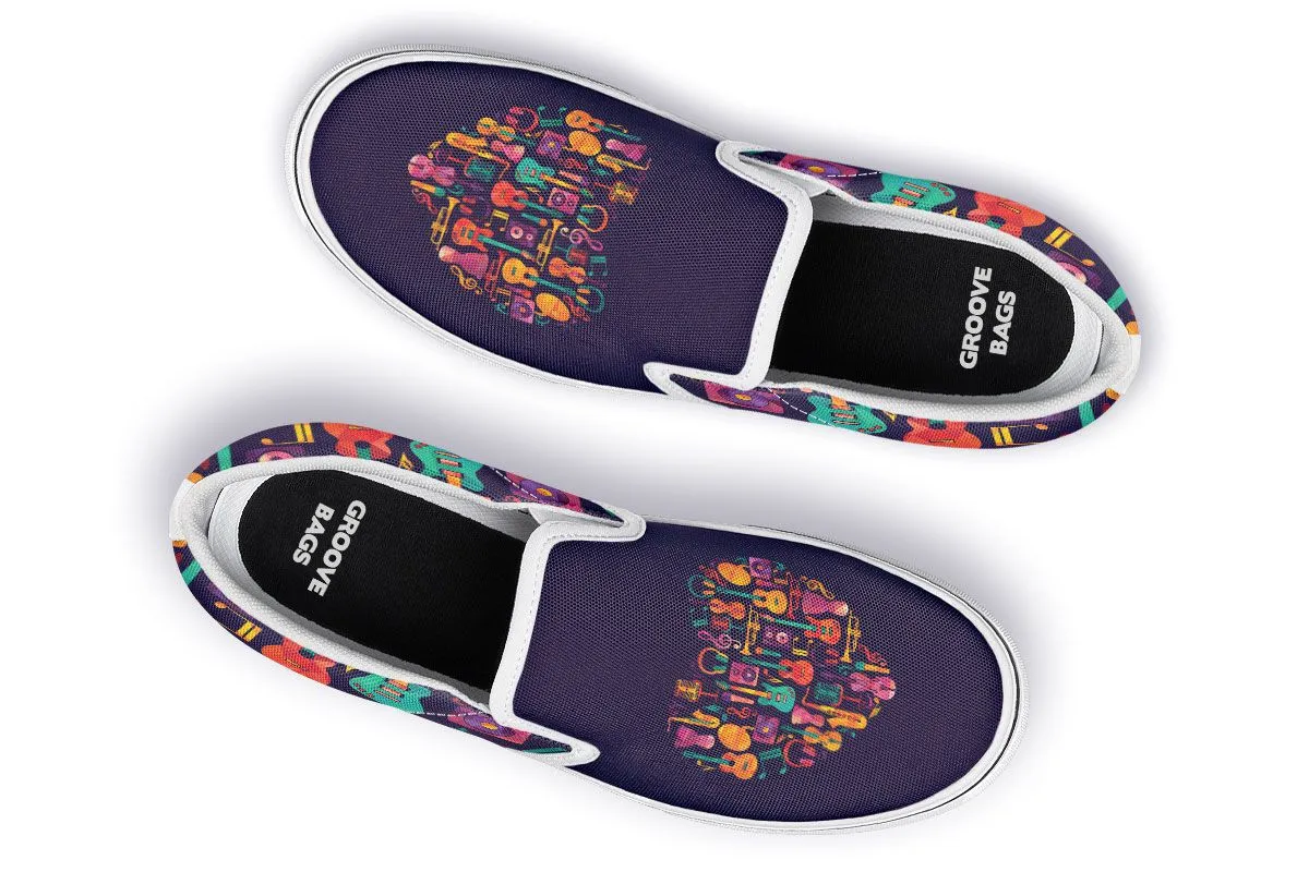 Geometric Music Slip-On Shoes