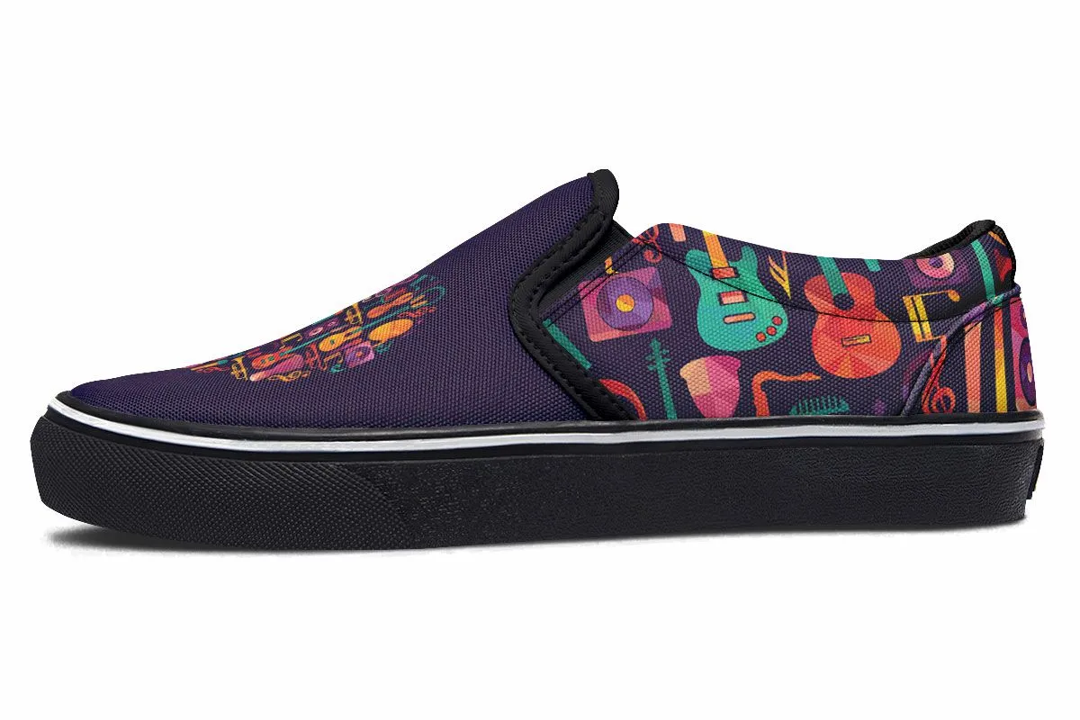 Geometric Music Slip-On Shoes
