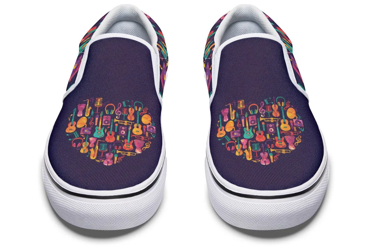 Geometric Music Slip-On Shoes