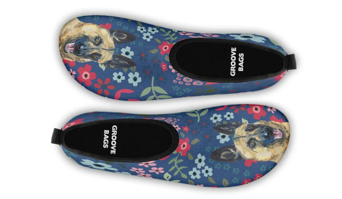 German Shepherd Sweetheart Aqua Barefoot Shoes
