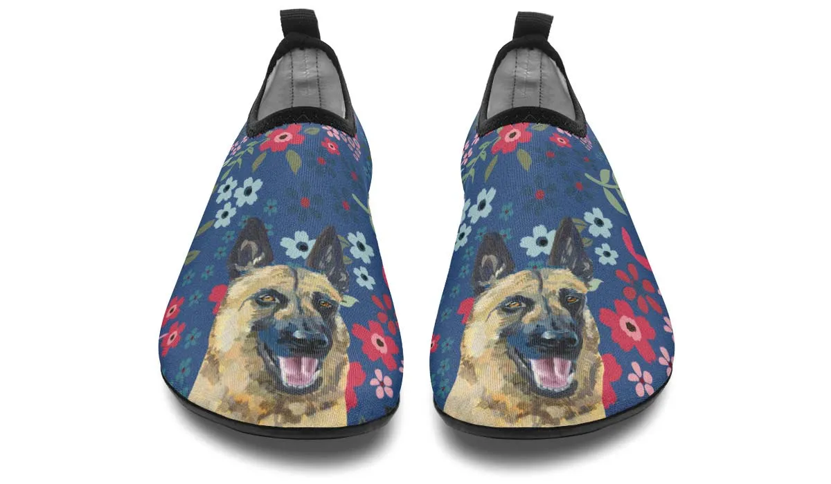 German Shepherd Sweetheart Aqua Barefoot Shoes