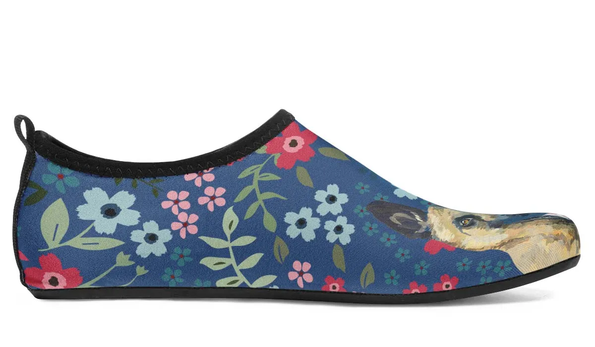German Shepherd Sweetheart Aqua Barefoot Shoes