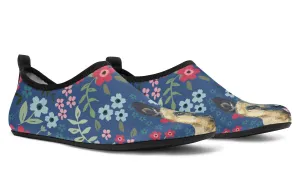 German Shepherd Sweetheart Aqua Barefoot Shoes