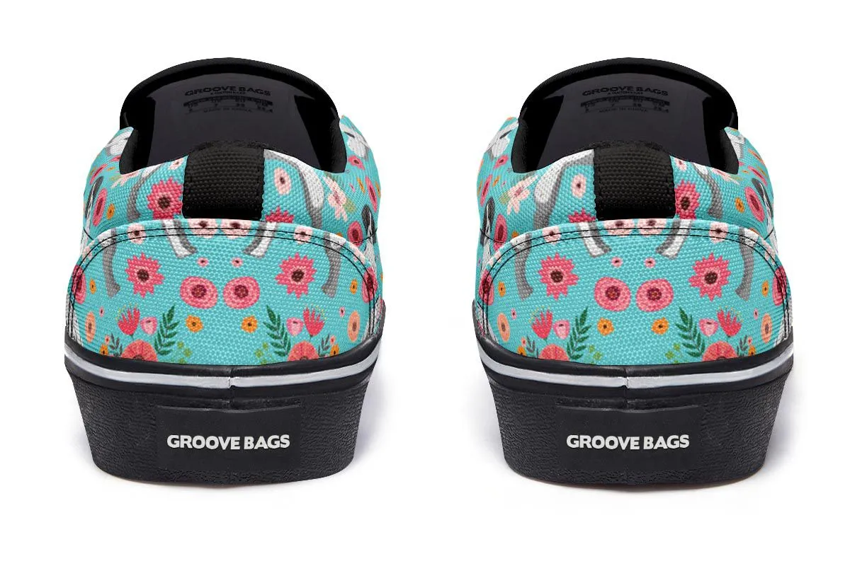 German Shorthaired Pointer Flower Slip-On Shoes