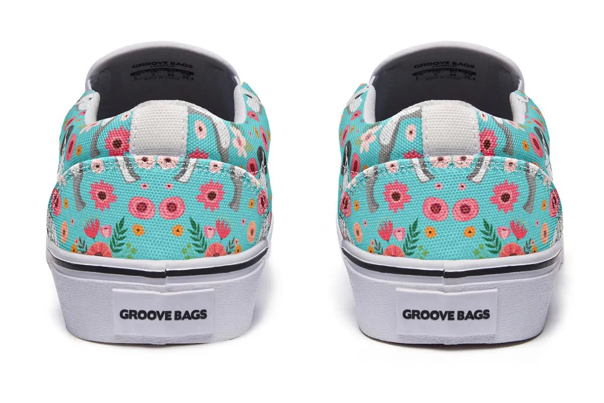 German Shorthaired Pointer Flower Slip-On Shoes