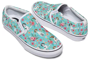 German Shorthaired Pointer Flower Slip-On Shoes