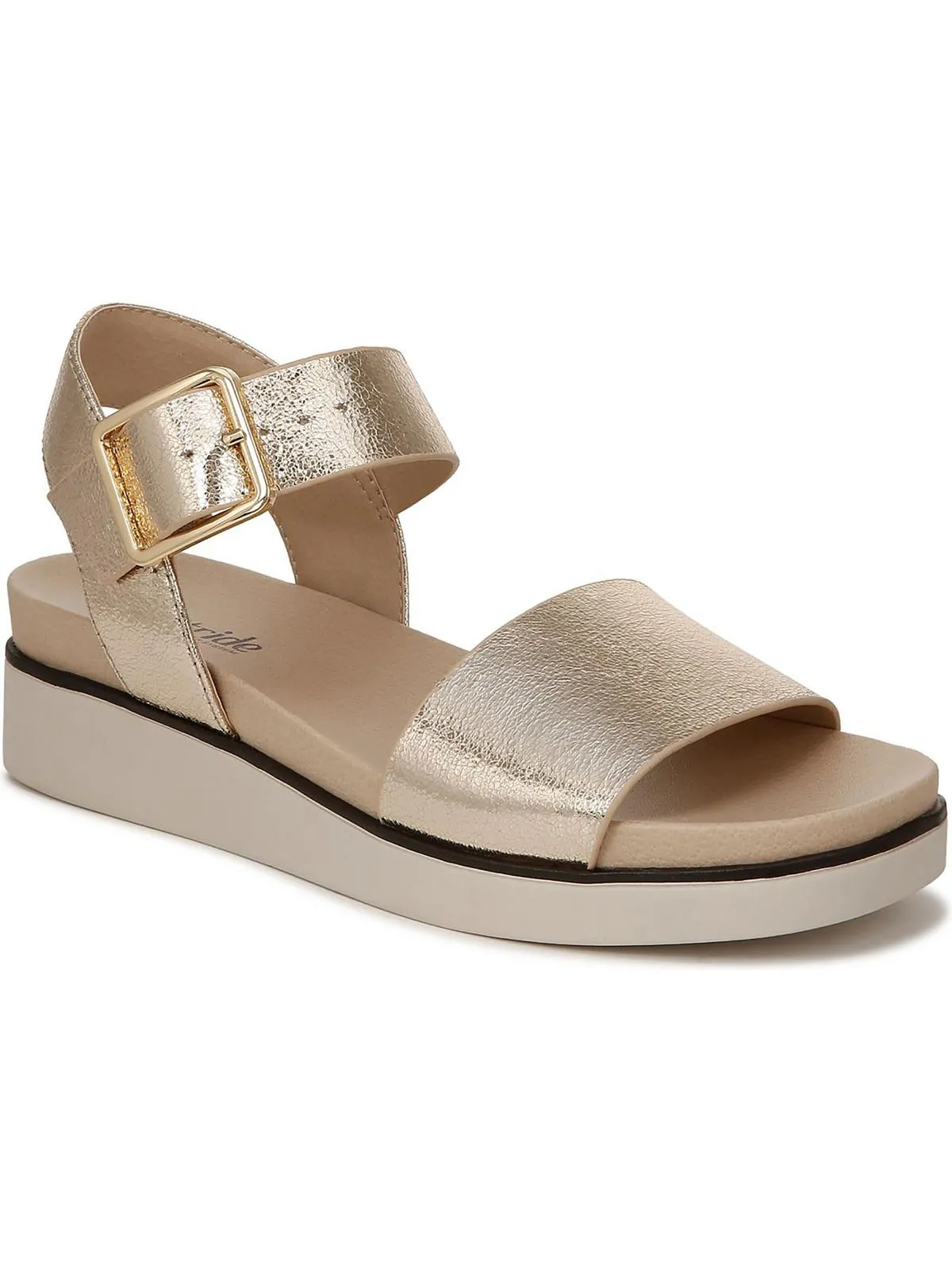 Gillian Womens Metallic Ankle Strap