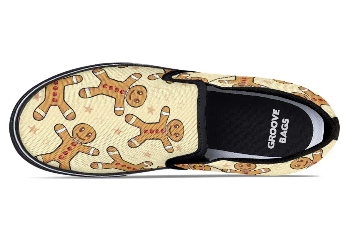 Gingerbread Pattern Slip-On Shoes