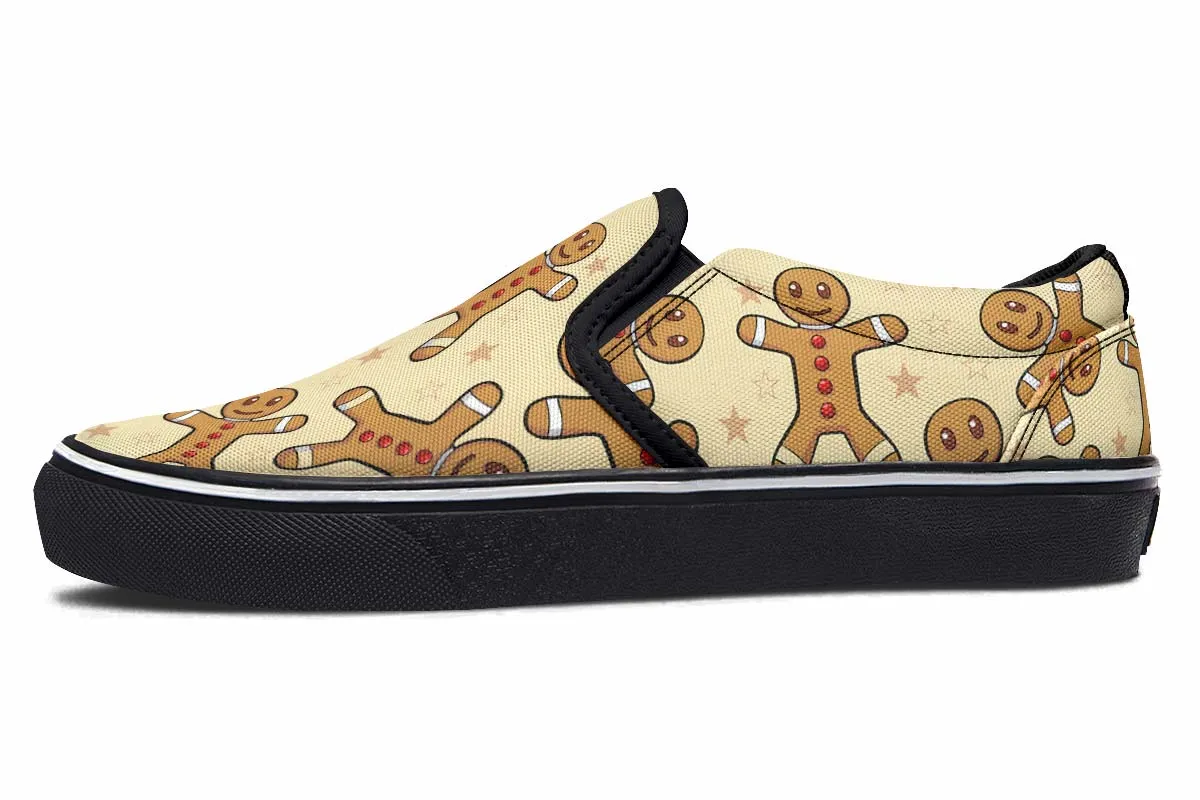 Gingerbread Pattern Slip-On Shoes