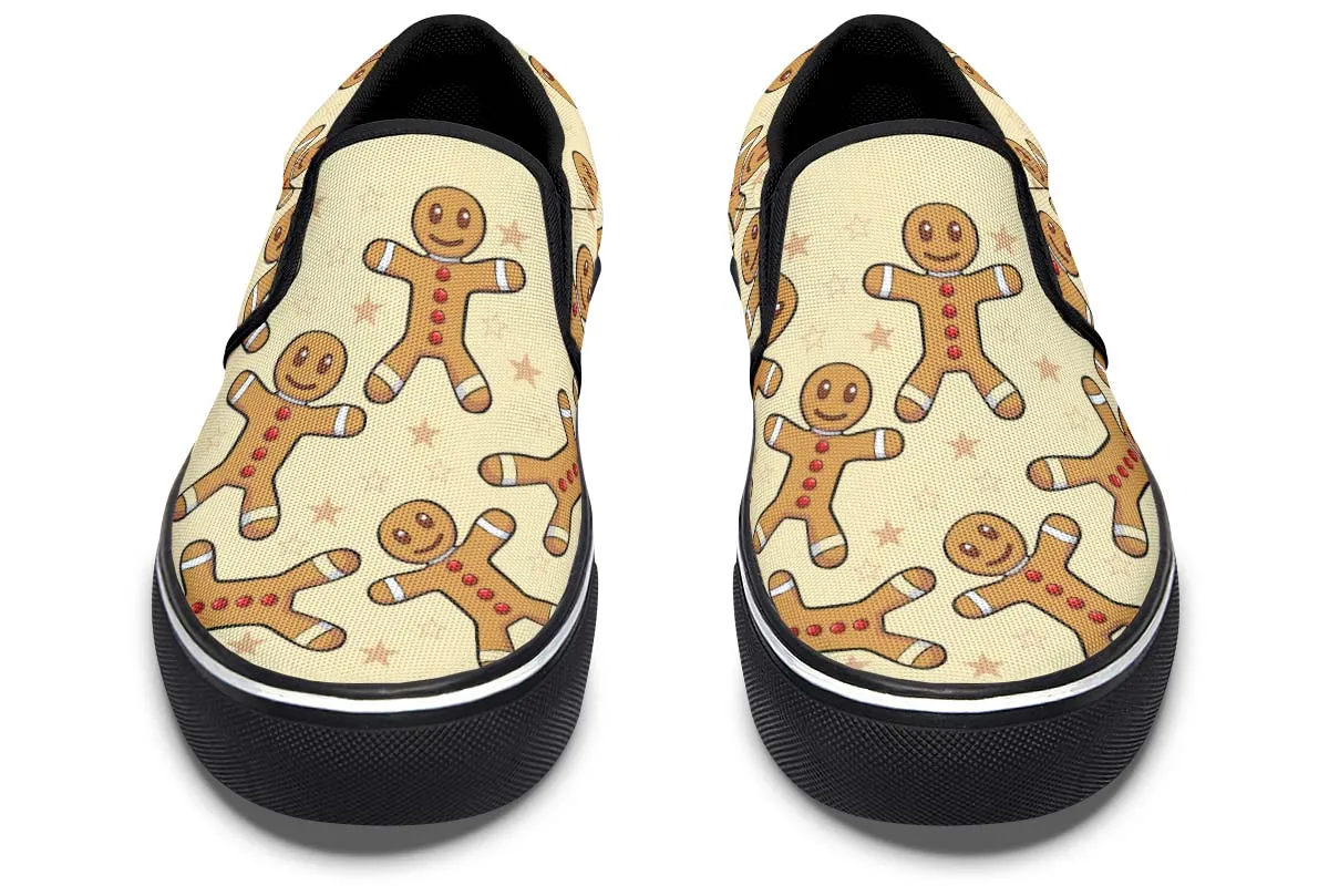 Gingerbread Pattern Slip-On Shoes