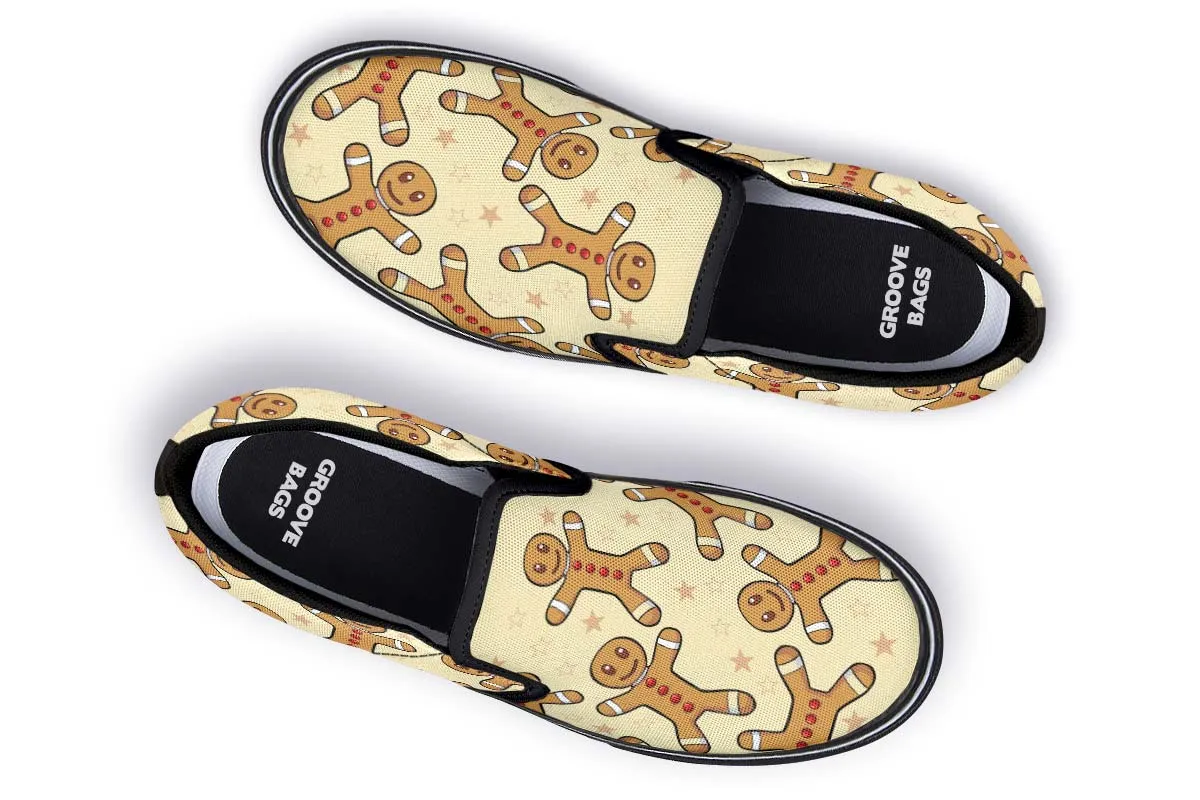 Gingerbread Pattern Slip-On Shoes