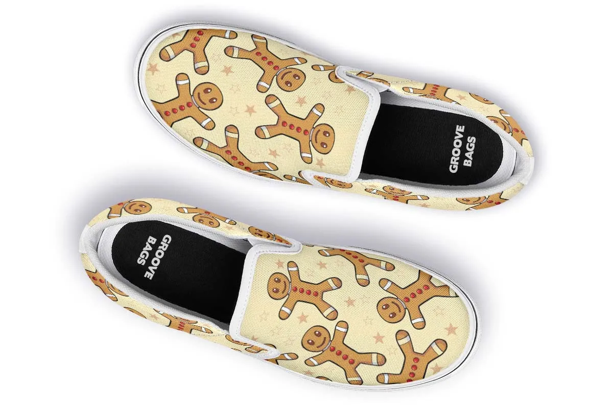 Gingerbread Pattern Slip-On Shoes