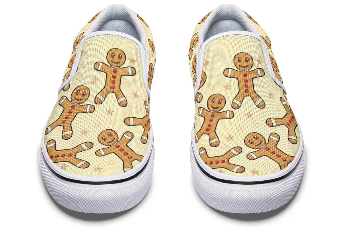 Gingerbread Pattern Slip-On Shoes
