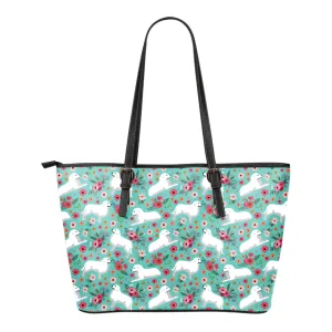 Great Pyrenees Flower Tote Bag