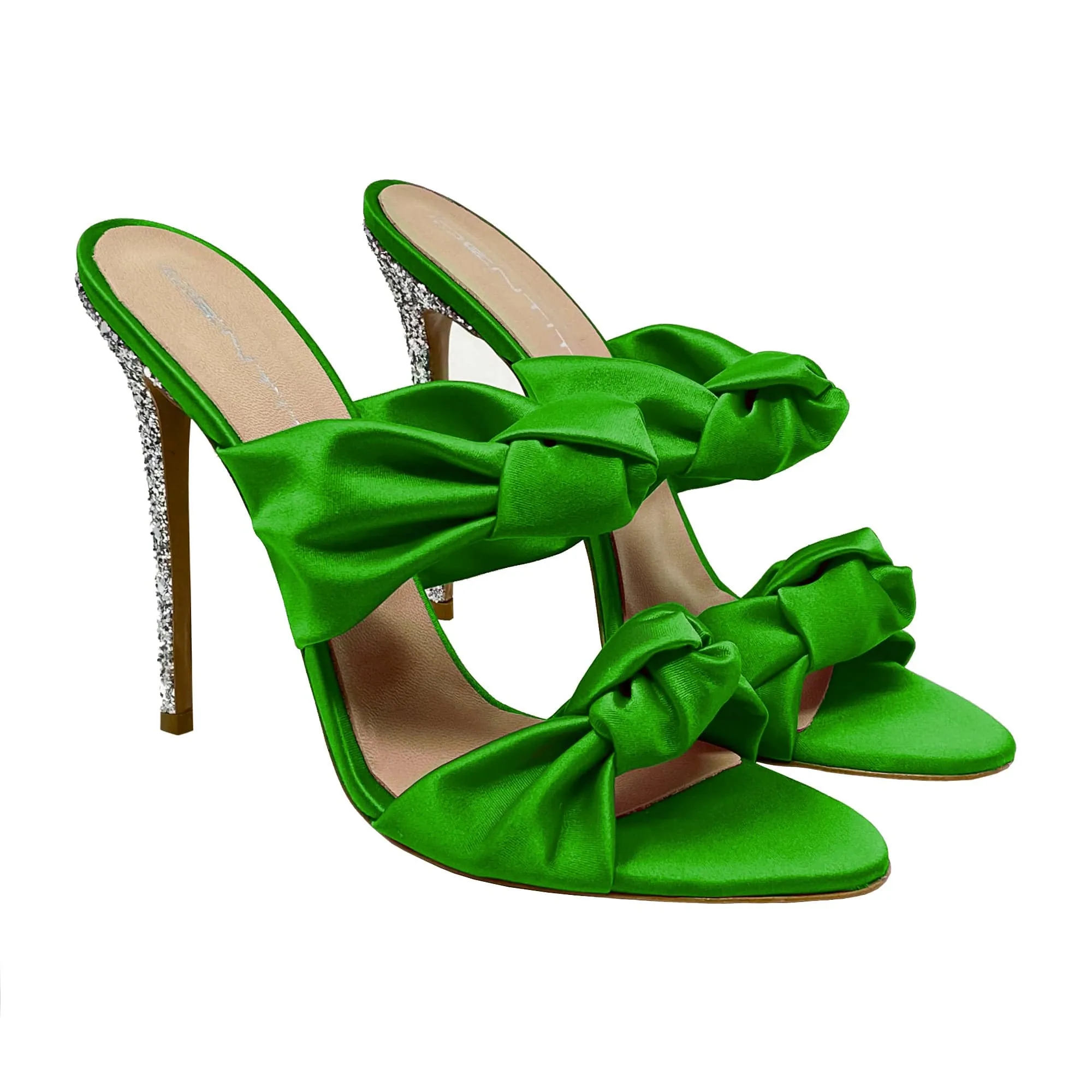 GREEN SATIN JODIE