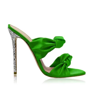 GREEN SATIN JODIE