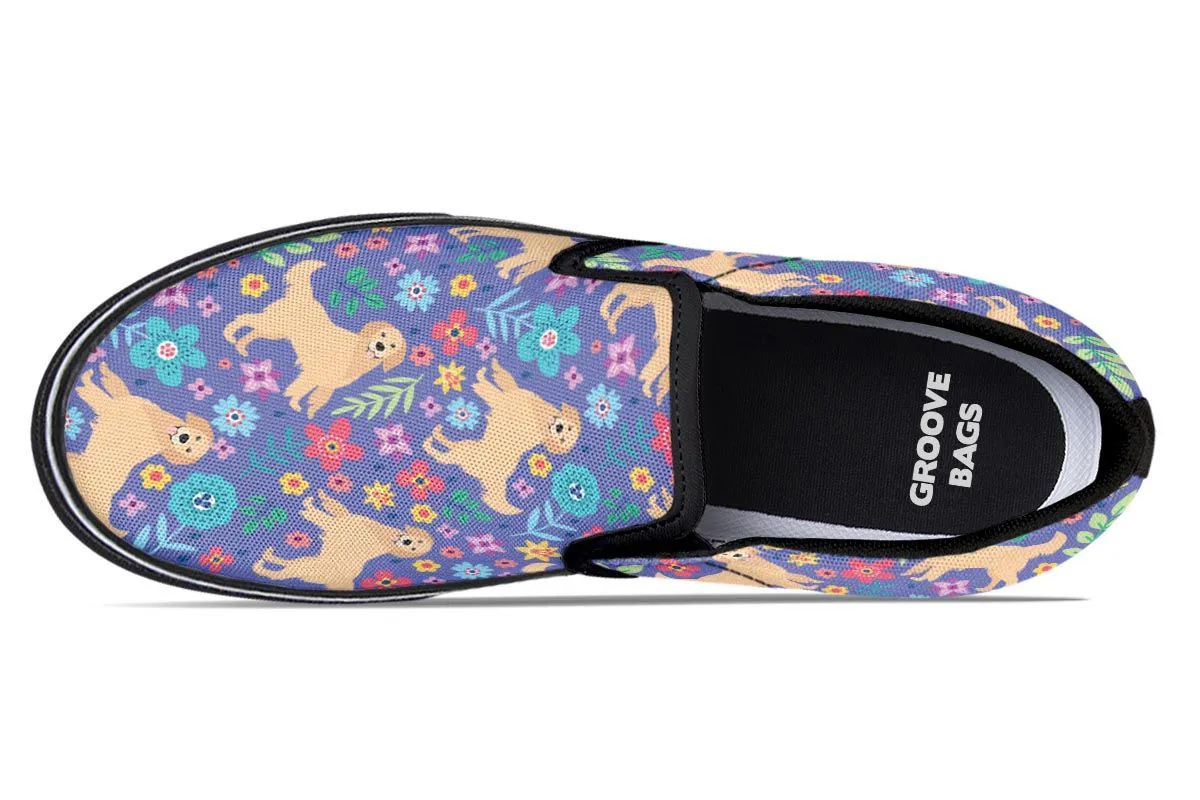 Groovy Golden Retriever Slip-On Shoes
