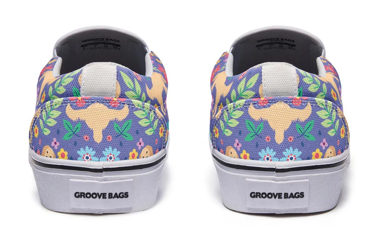 Groovy Golden Retriever Slip-On Shoes