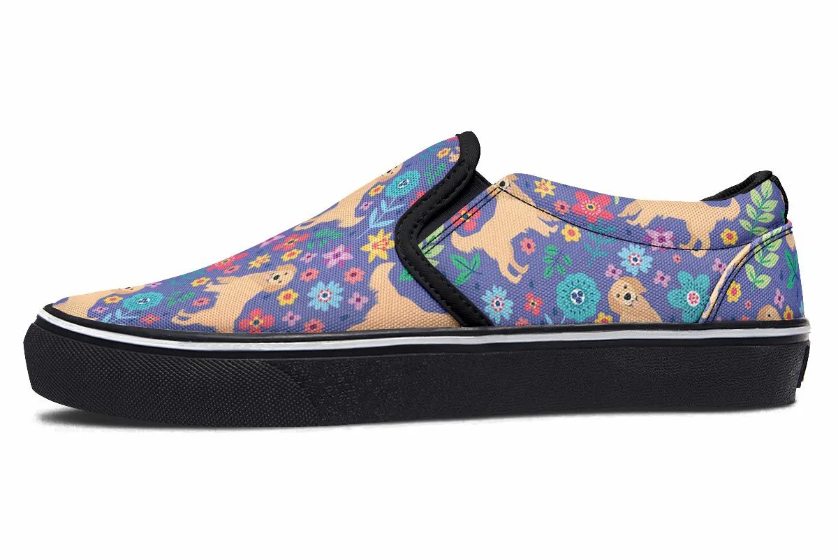 Groovy Golden Retriever Slip-On Shoes
