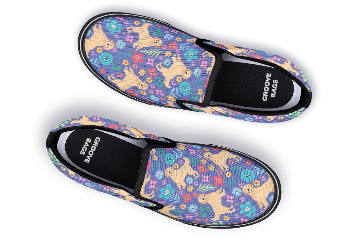 Groovy Golden Retriever Slip-On Shoes