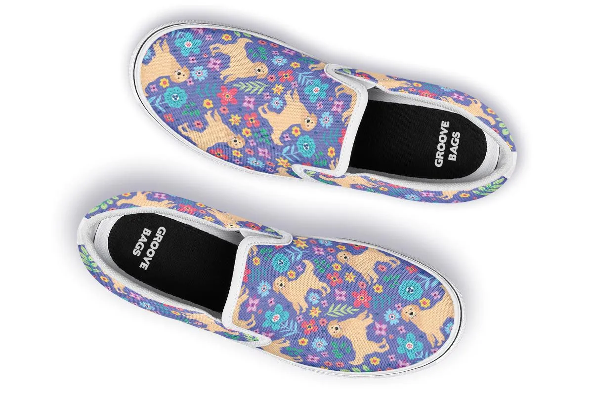 Groovy Golden Retriever Slip-On Shoes