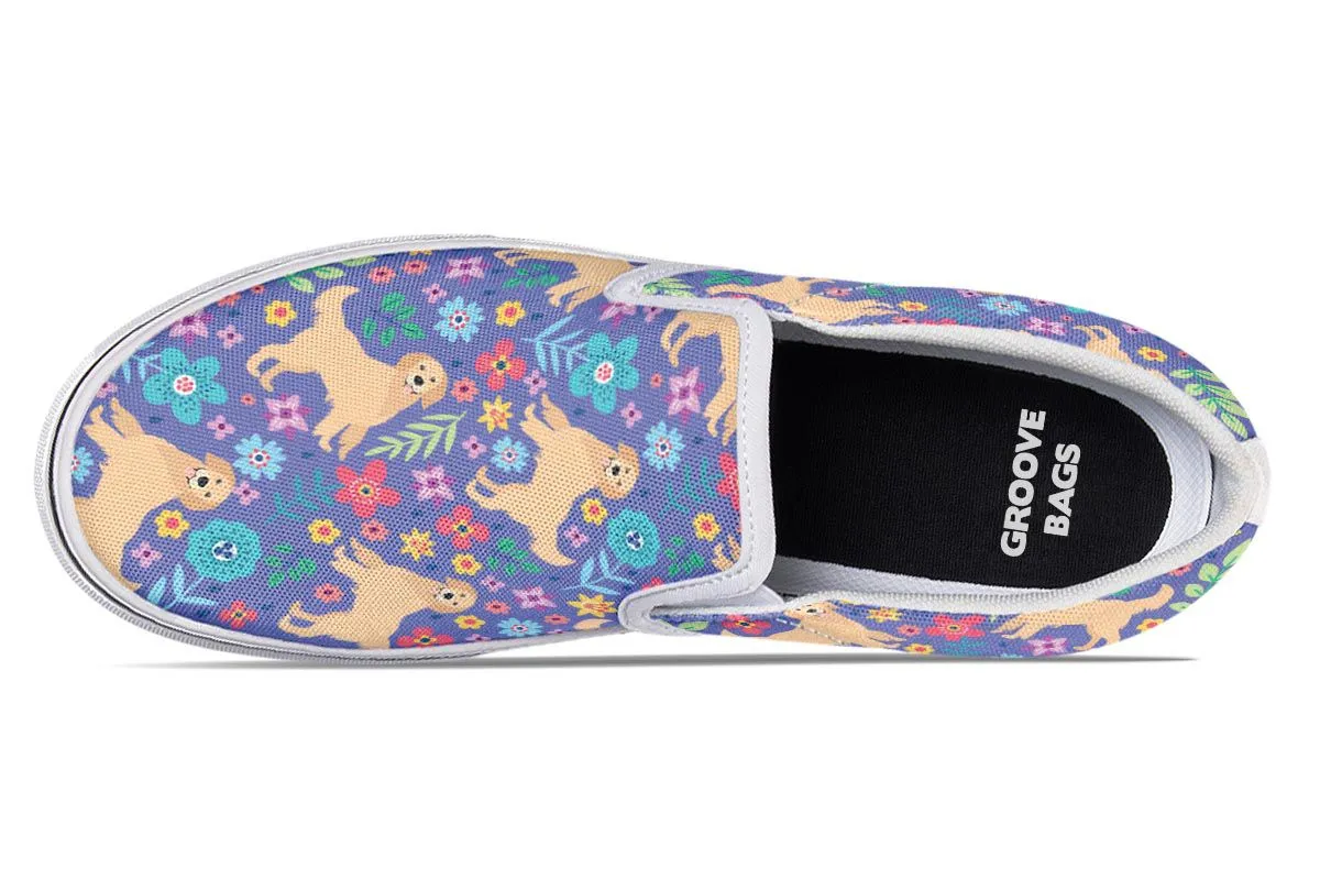 Groovy Golden Retriever Slip-On Shoes
