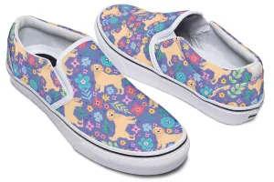 Groovy Golden Retriever Slip-On Shoes