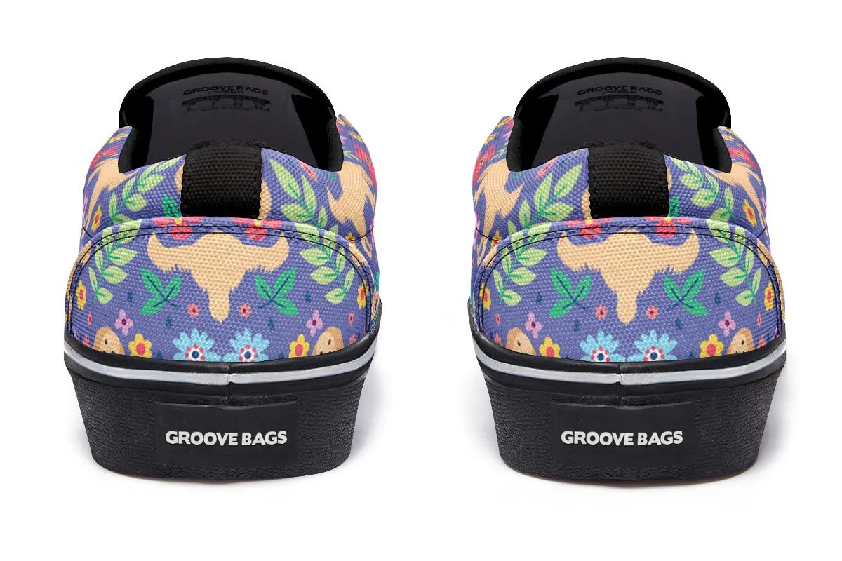 Groovy Golden Retriever Slip-On Shoes