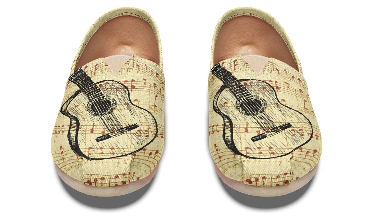 Guitar Sketch Casual Shoes