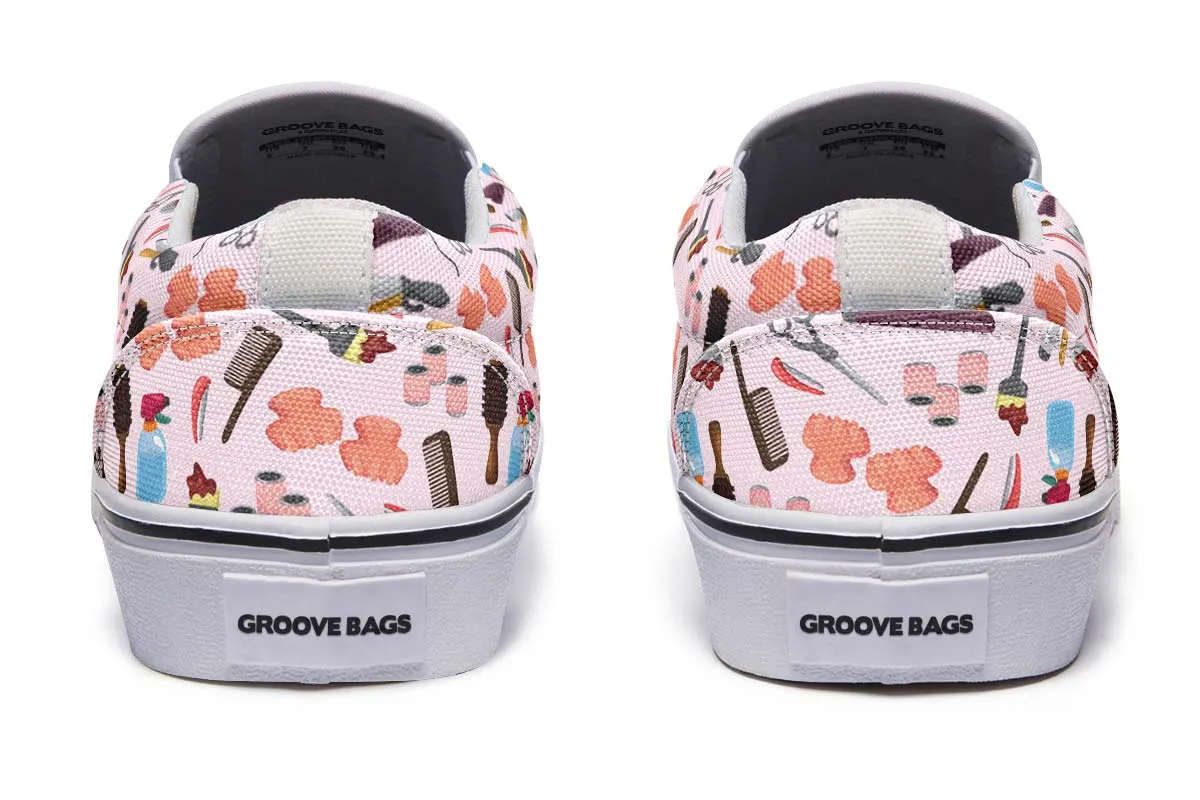 Hairdresser Pattern Slip-On Shoes